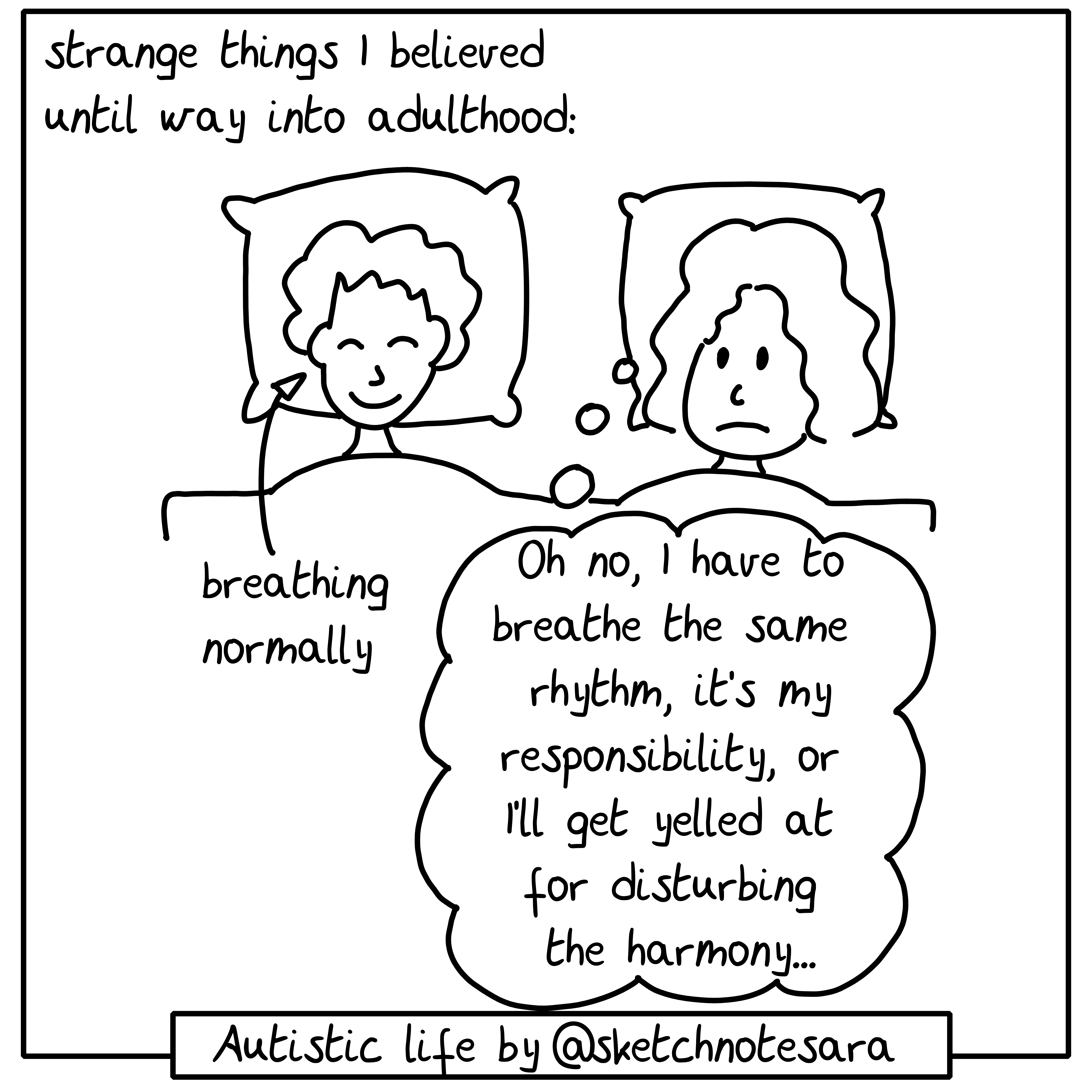Sketchnote of Comics about Sensory issues as an autistic